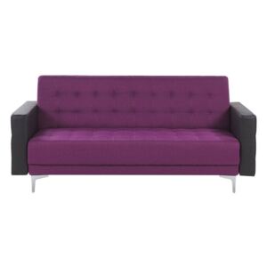 Sofa rozkładana fioletowa z czarnym ABERDEEN