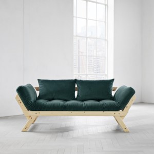 Sofa rozkładana Bebop Velvet Unfinished Green