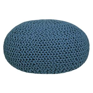 Niebieski puf dziergany LABEL51 Knitted XL