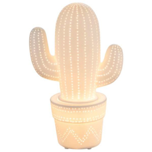 Dekoracyjna LAMPKA stojąca CHAITA 22804 Globo porcelanowa LAMPA stołowa kaktus cactus biały