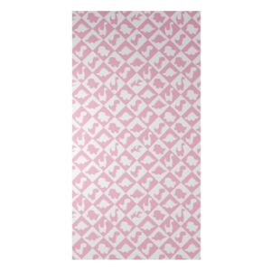 Zasłona TEKSTYLIALAND różowo-biała, 140x150 cm