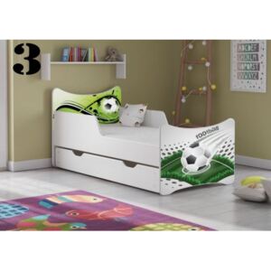 Łóżko SMB z materacem grafika FOOTBALL, wniesienie i montaż