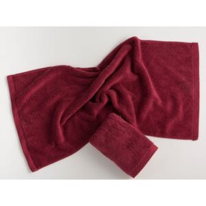 Ciemnoczerwony bawełniany ręcznik El Delfin Lisa Coral, 30x50 cm