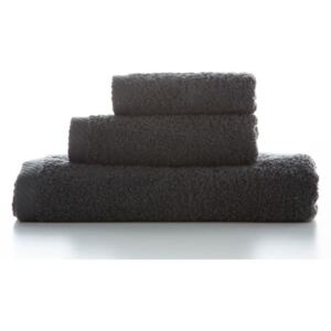 Zestaw 3 ciemnoszarych bawełnianych ręczników El Delfin Lisa Coral