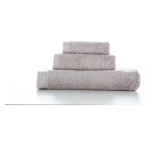 Zestaw 3 jasnoszarych bawełnianych ręczników El Delfin Lisa Coral