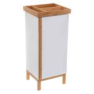 Bambusowa szafka łazienkowa LEA z przybornikiem biała, 5five Simple Smart