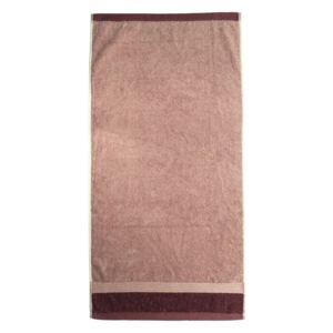 Czerwony bawełniany ręcznik kąpielowy Ethere Banda Vino, 100x150 cm
