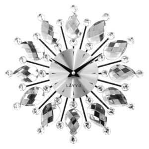 Zegar ścienny LAVVU LCT1120 z kryształkami, średnica 33 cm