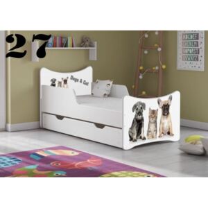 Łóżko SMB z materacem grafika DOGS & CAT, wniesienie i montaż
