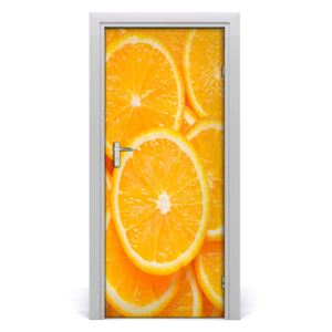 Naklejka na drzwi samoprzylepna Plastry pomarańczy