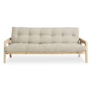 Wielofunkcyjna sofa z futonem w beżowej barwie Karup Grab