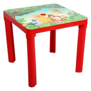 Dziecięcy plastikowy stolik safari czerwony - zniżka dla rejestrowanych