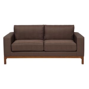 Sofa dwuosobowa tapicerowana brązowa RISSA