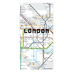Magnes z mapą Kikkerland London