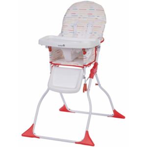 Safety 1st Składane wysokie krzesełko Keeny Red Lines, białe