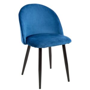Niebieskie nowoczesne krzesło do jadalni i salonu - Malori