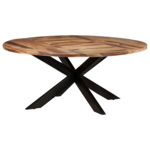 Stół jadalniany okrągły, 175x75 cm, akacja w stylu sheesham