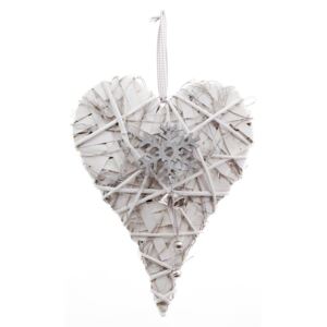 Dekoracja wisząca serce Ego Dekor Snowflake, wys. 39 cm