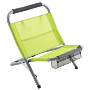 Krzesło na plażę, na ryby, siedzisko składane, kolor zielony