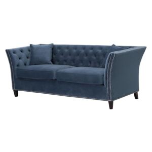 Sofa Chesterfield Modern, Velvet Midnight 3os., 225x87x82 cm
