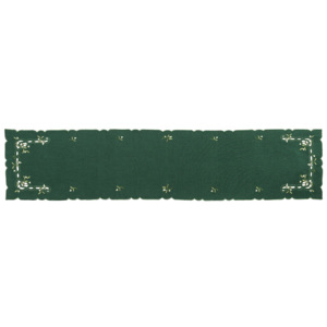 Forbyt Obrus świąteczny jemioła, zielony, 35 x 160 cm