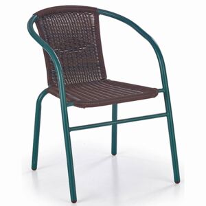 Rattanowe krzesło ogrodowe Tivoli - ciemny brąz