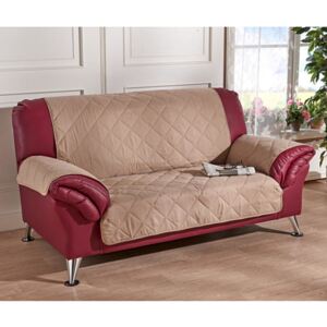 Narzuta na sofę 2-osobową - beżowa - Rozmiar 223x179cm