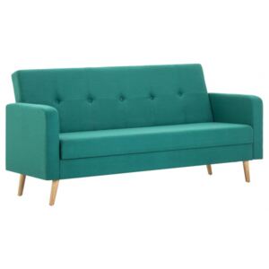 Sofa materiałowa 2 osobowa zielona
