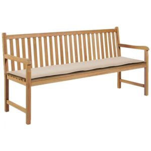 Poduszka na ławkę ogrodową, kremowa, 180x50x3 cm