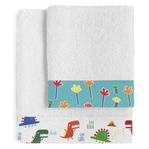 Zestaw 2 dziecięcych bawełnianych ręczników Moshi Moshi Funnysaurus