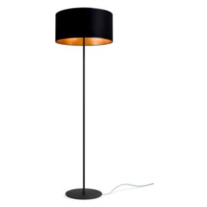 Czarno-złota lampa stojąca Sotto Luce Mika, Ø 40 cm