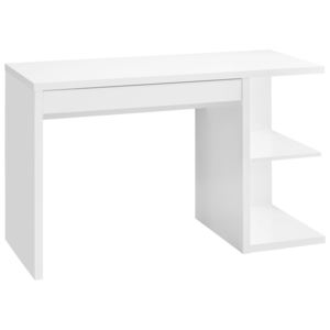 Nowoczesne i praktyczne, białe biurko