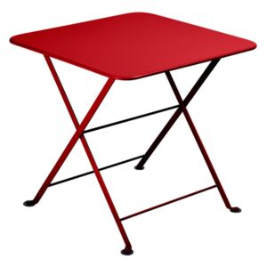 Czerwony dziecięcy składany metalowy stół Fermob Tom Pouce