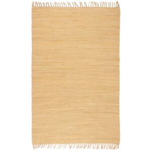 Ręcznie tkany dywanik Chindi, bawełna, 120x170 cm, beżowy