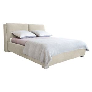 Beżowe łóżko 2-osobowe Mazzini Beds Vicky, 160x200 cm