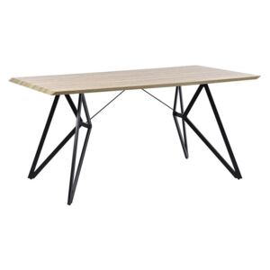 Stół do jadalni 160 x 90 cm jasne drewno BUSCOT