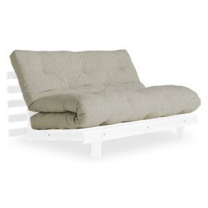 Sofa rozkładana z lnianym pokryciem Karup Design Roots White/Linen