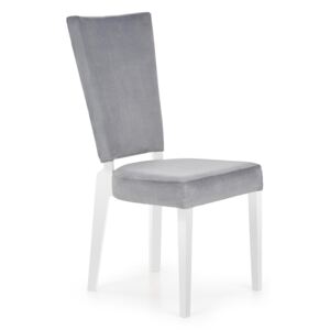 Tapicerowane krzesło na bukowych nogach Rois białe