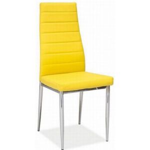 Krzesło H-261 żółte/chrom do jadalni lub kuchni w żywych kolorach SIGNAL