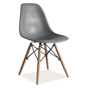 Krzesło ENZO szare z tworzywa nowoczesne SIGNAL