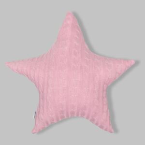 Malmo Pink – dzianinowa poduszka w kształcie gwiazdy