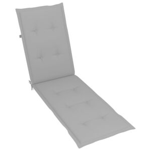 Poduszka na leżak, szara, (75+105)x50x4 cm