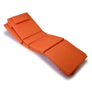 Komplet 2 x poduszka Garth na leżak pomarańczowa