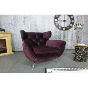 (2701) SIXTY nowoczesny fotel fioletowy