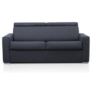 Rozkładana 3-osobowa sofa express VIZIR II z tkaniny – Kolor szary – Powierzchnia do spania 140 cm – Materac 14 cm