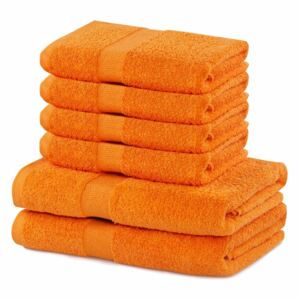 DecoKing Zestaw ręczników Marina pomarańczowy, 4 szt. 50 x 100 cm, 2 szt. 70 x 140 cm
