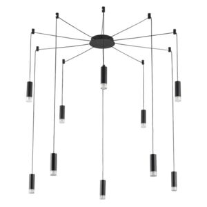 Lampa wisząca czarna do salonu AZzardo ZIKO 3 pająk AZZIKO3