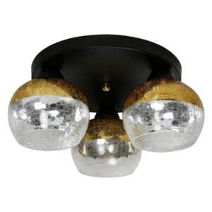 Lampa sufitowa szklana do salonu czarna Candellux CROMINA 98-57280