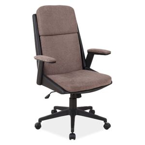 Fotel obrotowy biurowy Q-333 brązowy tkanina