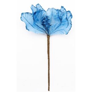 Sztuczny kwiat 20,5x17cm - blady niebieski